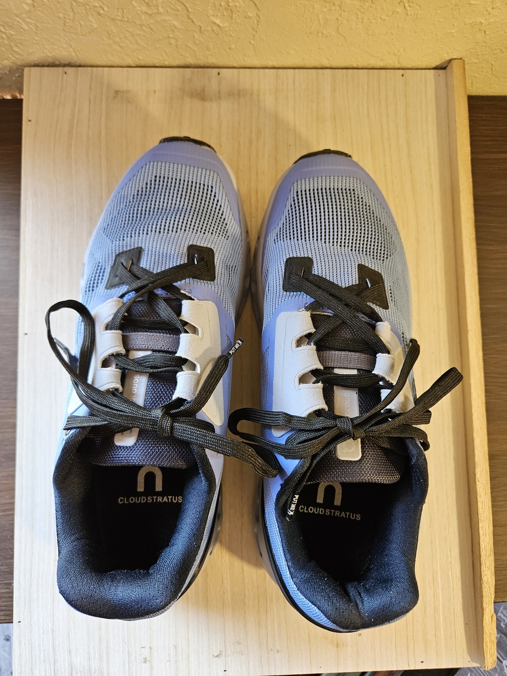On Running Cloudstratus Women’s Athletic Shoes - Marina Blue, Magnet Grey